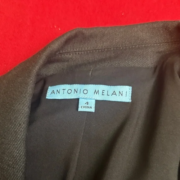 ANTONIO MELANI one button Charcoal Blazer with sleeveless sheath dress - Picture 2 of 8